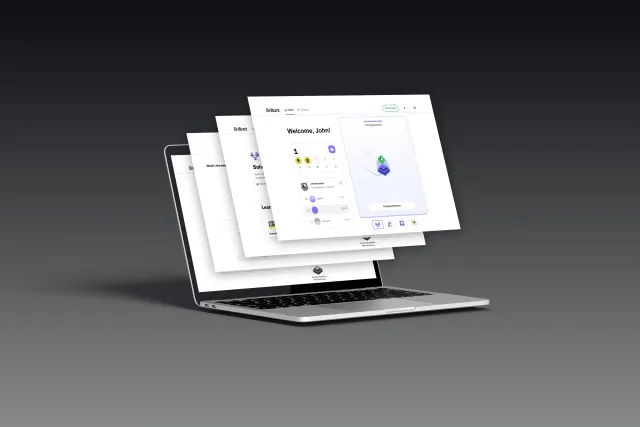 Brilliant.org screens on a laptop