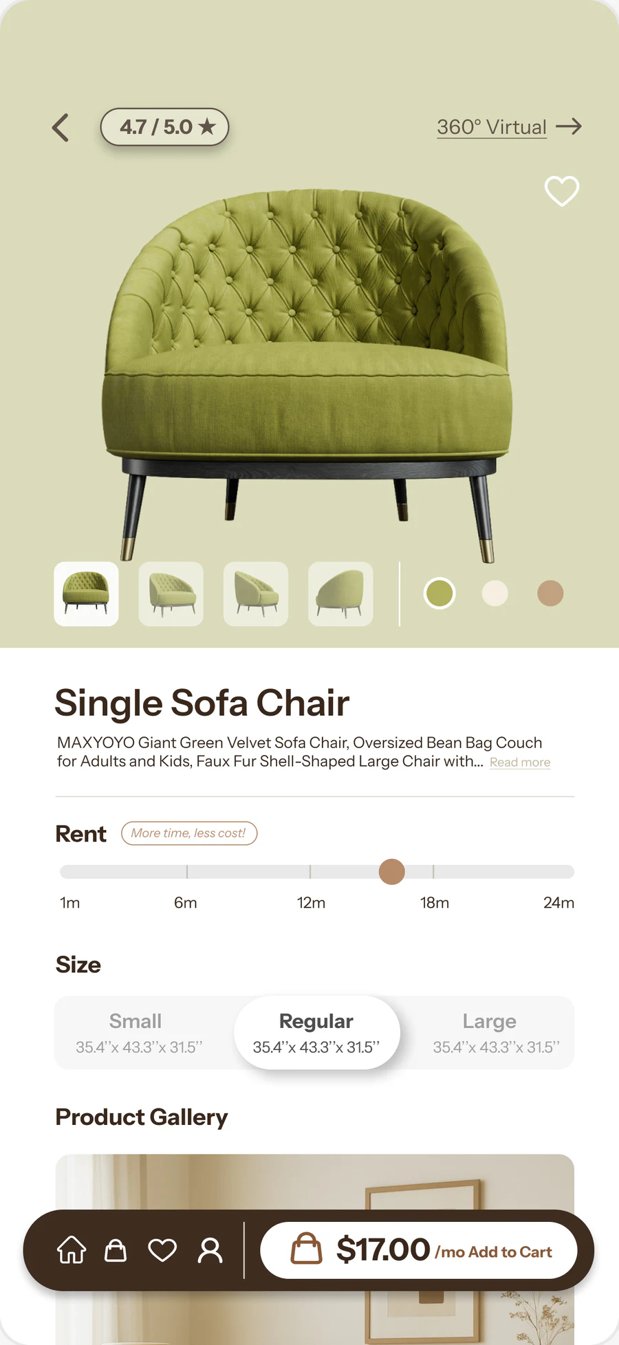 Single Sofa Chair screen